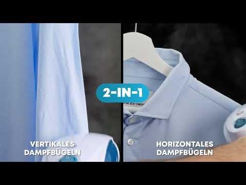 Clatronic® Dampfglätter | einsatzbereit in 10 Sekunden | Faltenentferner für Reise und Büro | 1,8m langes Kabel | Steamer | Dampfbürste | Dampf-Glätter Reise | Steamer Dampf glätter | DB 3717