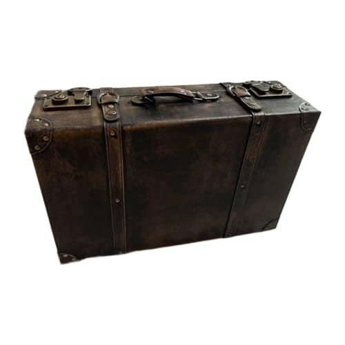 Ronyme Maleta de Equipaje, baúl Decorativo, baúles Antiguos, decoración de Mesa, Maleta Antigua, baúl de Madera para casa, Viajes, niñas, L