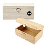 Create Crafts 575440 Creativ Schatztruhe aus Holz mit gebogenem Deckel und Metallverschluss, braun, 16,5 x 11 x 8,55