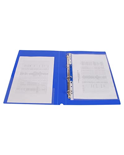 KEEPING 4D Ring Binder Plastic Box File -A4 Size Office documents and Certificate Plastic File (Size A4 Color May Very - Blue,Black,Greay,Red) (Pack of 4)