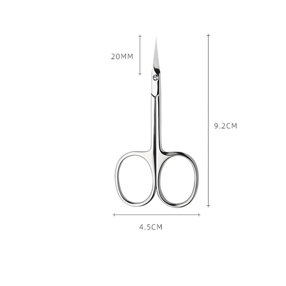 Tijeras para cutículas con punta de deformación, mango antideslizante, para manicura, de acero inoxidable, para uñas, recortador de cutículas, tijeras para cutículas 01