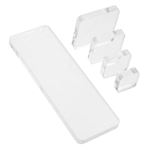 DIYEAH Acrylic Stamping Blocks Set 5 Pieces Stamping Blocks for DIY Craft Projects