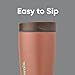 Owala SmoothSip Slider Insulated Stainless Steel Coffee Tumbler, Reusable Iced Coffee Cup, Hot Coffee Travel Mug, BPA Free 12 oz, Grey/Brown (Cozy Cocoa)
