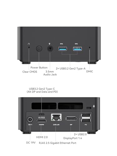 Minisforum Mini Pc Gd50 Intel Core I5-12450H,8 Cores/12 Threads,Up To 4.4Ghz 16Gb Ddr4 512Gb Pcie4.0 Ssd, Triple Screen Display(Hdmi2.0/Usb-C/Dp1.4)Mini Desktop Computer,5 X Usb Ports,2.5 G Rj45 Lan,Wifi 6&Bt5.2 thumb #7