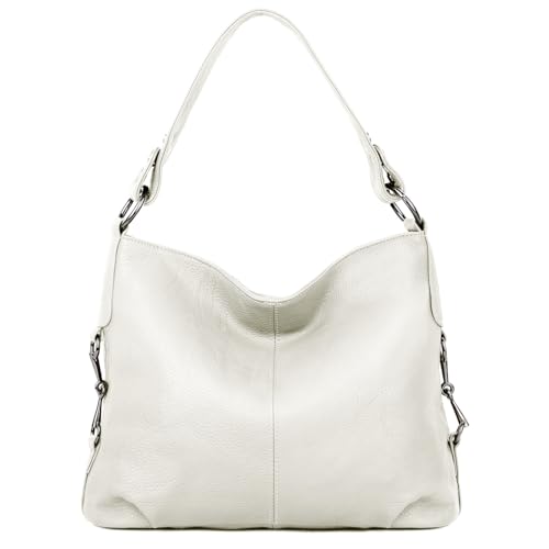 Image of YALUXE Women's Real Leather Shoulder Bags Hobo Handbag Purse Crossbody Bag
