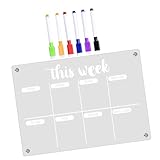 Tableaux effaçables à sec en acrylique : ce tableau d'affichage magnétique de planification peut organiser efficacement votre emploi du temps dans votre vie bien remplie, tableau magnétique pour réfrigérateur