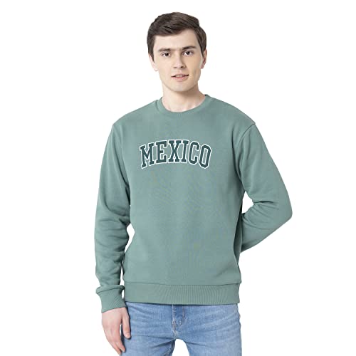 Image of Red Tape Men's Slate Green Graphic Print Sweatshirt