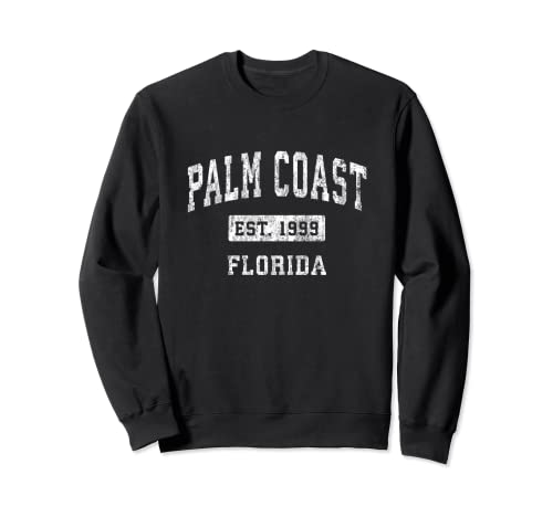Palm Coast Florida FL Diseño deportivo vintage establecido Sudadera