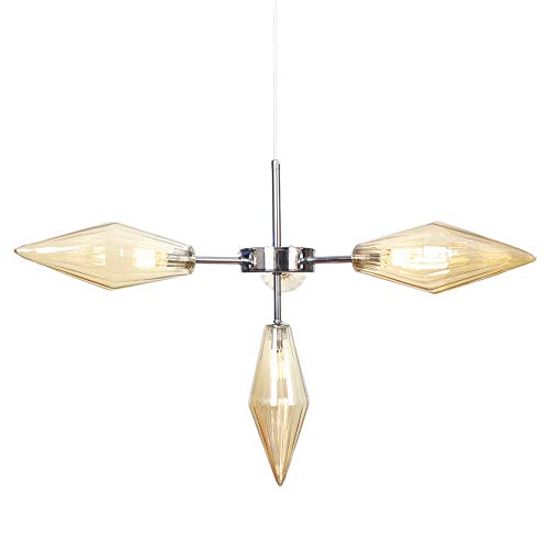 Lustre conique en verre pour salon ou chambre moderne et vintage