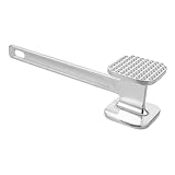 NOLITOY Doppelseitiger Aluminium Fleischklopfer mit Rutschfestem Griff Robuster Fleischhammer zum Zartmachen von Steaks Geflügel und Schweinefleisch Langlebiges Küchenwerkzeug für