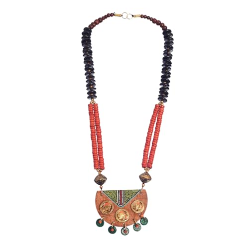 Image of AAKRITI ART CREATIONS Handcrafted Tribal Dhokra Necklace Collection | Royal, Pharaoh & Butterfly-Inspired Artisan Brass Statement Jewelry | Ethnic, Elegant & Artistic Necklaces for Women