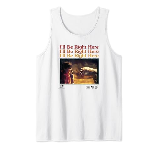 E.T. And Elliott I'll Be Right Here Poster Tank Top