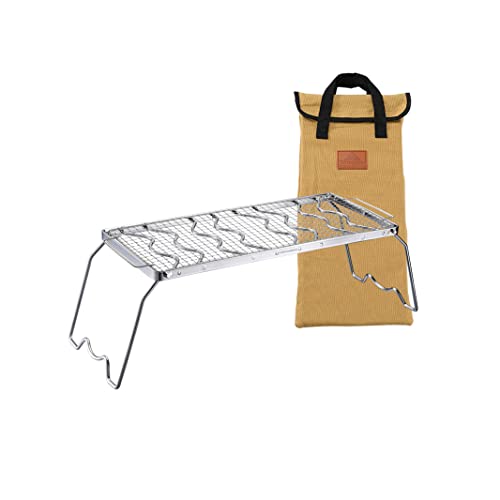Campingmoon Folding Campfire Grill With Cooking Grid Grate 304 Stainless Steel With Storage Bag Ms-1015-Sw #TOP12