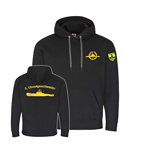 Sweat à capuche 3 Uboot Bundeswehr noir XL hoodie militaire homme