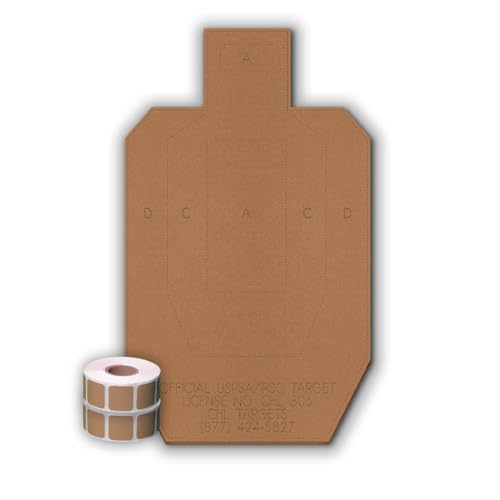 Image of Official USPSA /IPSC Cardboard Targets, Competition Torso, Silhouette Shooting, Cardboard Target. Made in USA