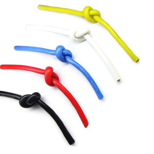 Outdoor Extension 12AWG Flexible Silicone Cable 12AWG 0.08TS Outer Diameter 4.5mm 3.4mm Square Wire Model Airplane Tinned Copper Wire Solar sheathed(Color:12AWG Black,Size:50meter)