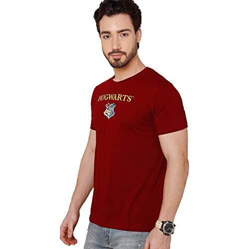 Image of Free Authority Harry Potter Printed Regular Fit Red Cotton Men's T-Shirt