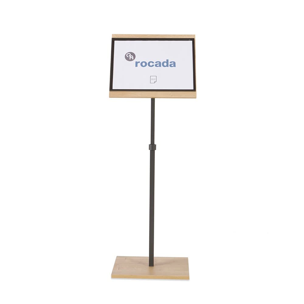 Rocada | Panel Informativo Magnético | Elegante Expositor A4 en Melamina | Atril para Exposiciones y Presentaciones