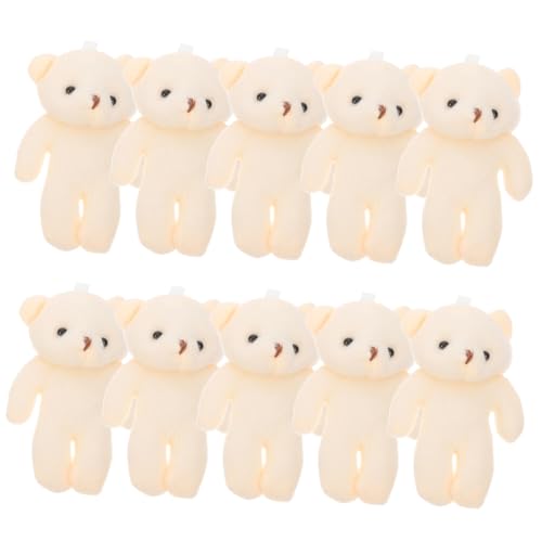 Mini ours en tissu beige haut de gamme avec rembourrage coton PP durable UPKOCH