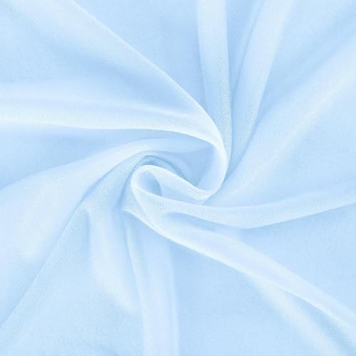 Image of Light Blue Wedding Glitter Arch Draping Fabric 1 Panel 29 inch x 6.5 Yards Sheer Backdrop Curtain Drapery for Summer Wedding Ceremony Birthday Party Indoor Ceiling Decor
