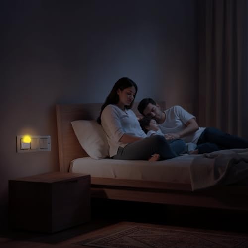 Image of Philips Joy Vision Coral Rush 0.5W LED Night Lamp | Soft White Glow | Energy Efficient | Plug-in Prong Design | Ideal for Bedroom, Kids Room & Hallway (Yellow, Pack of 2)