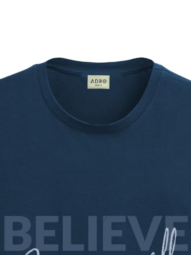 Image of ADRO Tshirt for Men | Printed T Shirt for Men | 100% Cotton Regular Fit T-Shirt |Printed T Shirt