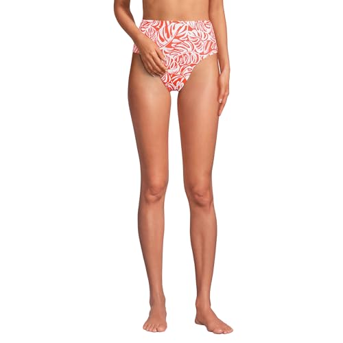 Lands' End Women's Ribbed Smoothing High Waisted Bikini Bottoms