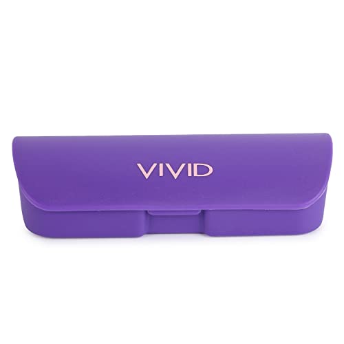 Image of VIVID Vision Unisex Adult Lightweight Eyewear Specs Case Cover | Protect Eye Glasses | Plastic | Spectacles | Cases | AP - 376 | Purple