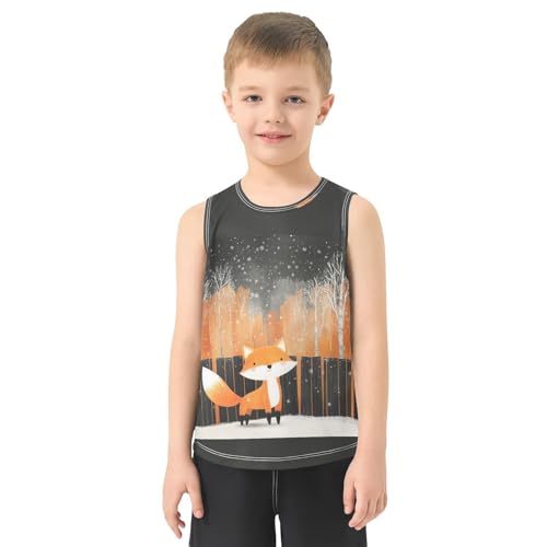 Fox Tree Orange Boys Tank Tops Toddler Boys' Assorted Sleeveless Tank Tops for 3-15 Years,3T2