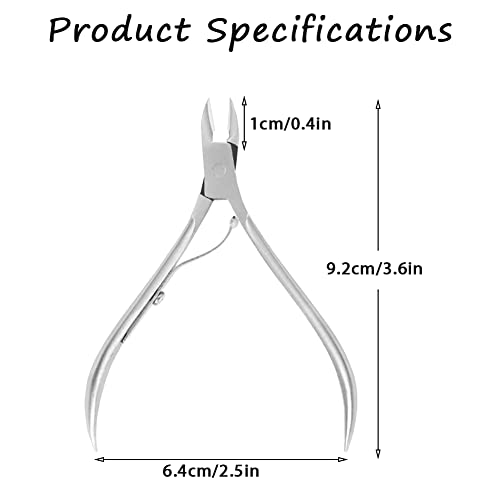 3 Pieces Cuticle Trimmer, Pointed Blade Cuticle Nippers, Stainless Steel Cuticle Nipper Cuticle Cutter For Fingernails Toenails And Dead Skin #TOP1