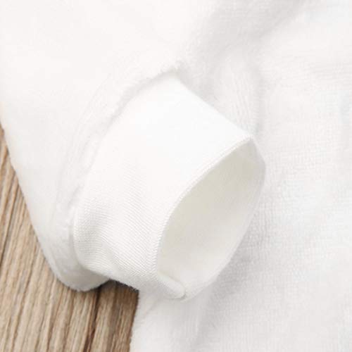 Baby Boy Girls Christmas Romper Velvet Hoodied Snowman Jumpsuit Toddler Pajama Xmas Clothes (Snowman, 0-6 Months) #TOP3