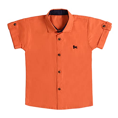 Image of superminis Boy's Cotton Regular Fit, Half Sleeves, Collared Neck, Printed Shirts for Casual Wear