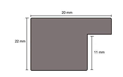 Vivarti Thin Matt Black Box Picture Photo Frame A2 Size 59.4 x 42 cm