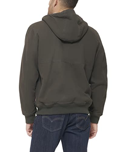 Image of Levi's mens Workwear Cotton Canvas Hoody Bomber Jacket (Regular & Big & Tall Sizes)