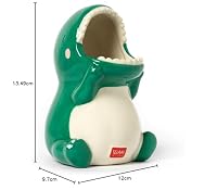 Legami - Keramik-Stifthalter, Desk Friends, 12x9,7 cm, Dino-Thema, handbemalt – Ansicht 4