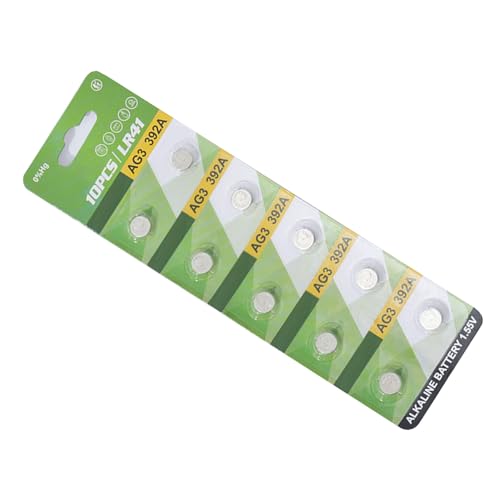 Morain 10 pilas alcalinas de botón AG1 AG3 AG4 AG10 AG13 de 1,55 V LR1130 LR41 LR44 para relojes