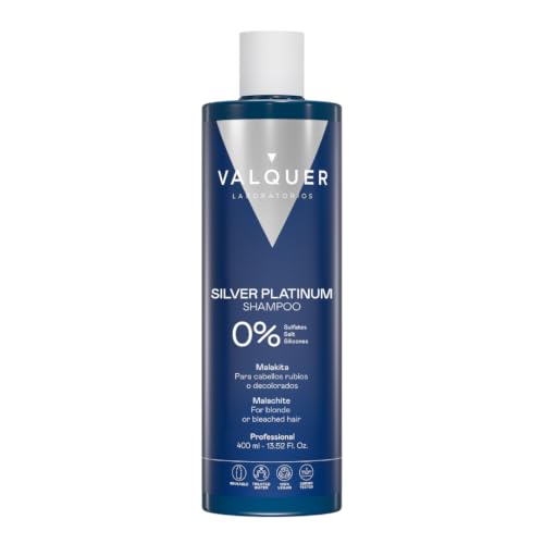 VALQUER Silver Platinum | Shampoing Déjaunissant | Cheveux Blonds | 400 ml