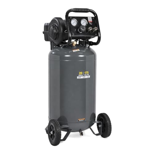 KTCA 20 Gal Gray Vertical Oil-Free Air Compressor 2.0HP 175PSI Portable