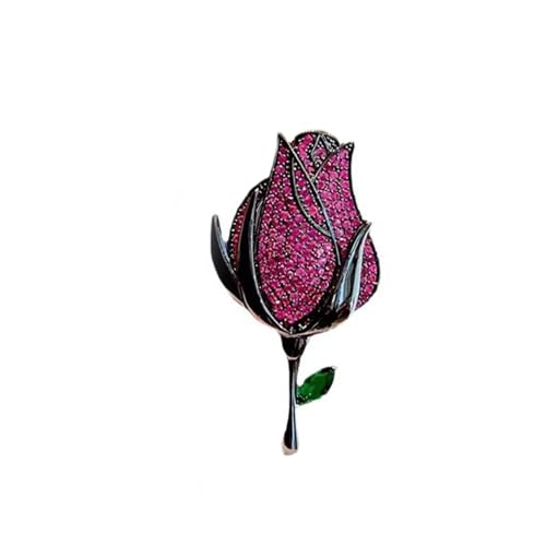 Image of Elegant Floral Brooch Pins for Women - Stylish Personalized Design Rhinestone Lapel Pin Jewelry for Ladies Flower Sweater Scarf Coat Dress Brooches and Pins for Women
