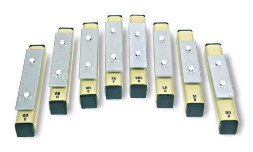 METALÓFONO 8 NOTAS SUELTAS MONOCOLOR CON 8 BAQUETAS