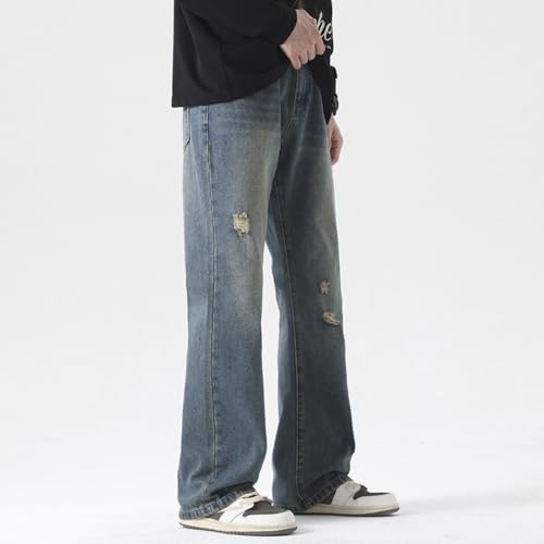 Jeans Pants Trouser Denim Spring and Autumn High Street Hip Hop Classic Micro Horn Retro Versatile Men4