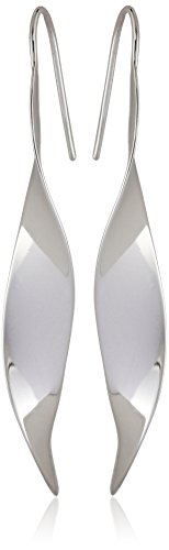 Sterling Silver Leaf Design Drop Dangle Earrings