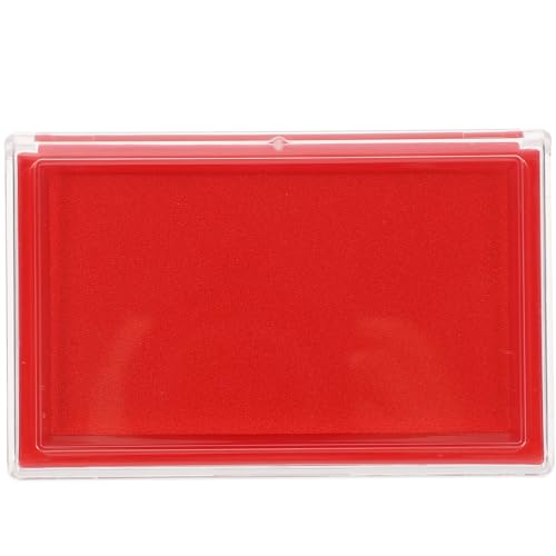 DECHOUS Almohadilla de Tinta Roja Rápida Caja Transparente Portátil y Multifunción para Caligrafía Pintura y Sellos Adecuado para Manualidades Oficina y Scrapbooking Tamaño Cuadrado