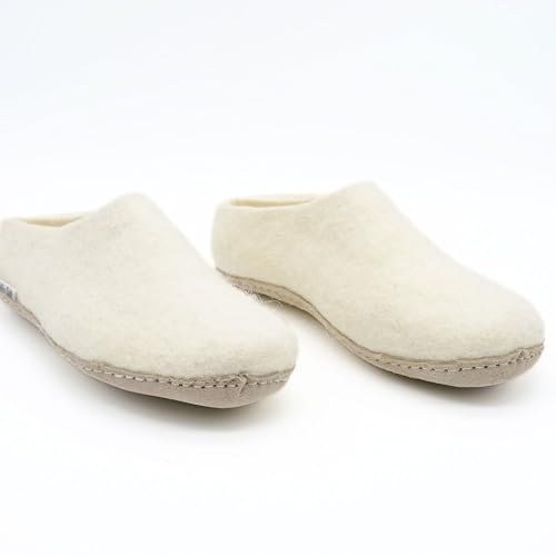 Luxurious White Handmade Wool Slippers with Leather Sole – Ultimate Comfort for Women, US Size 8, Crafted in Nepal - Image 4