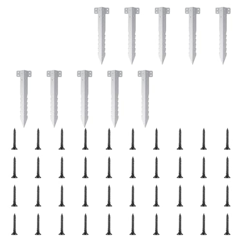 景観アンカーブラケット 10 パック安定させる木製枕木プランターコーナーステークス私道通路鉄道エッジング防錆金属庭のベッドブラケット