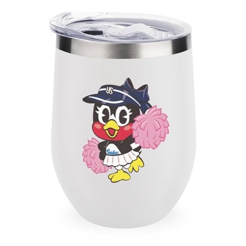 ワインタンブラー 東京ヤクルトスワローズ 野球応援 卵殻カップ タンブラー 350ml U字型 コーヒーカップ 蓋付き ステンレス製 魔法瓶 保冷 保温 水筒 直飲み 応援グッズ プレゼント