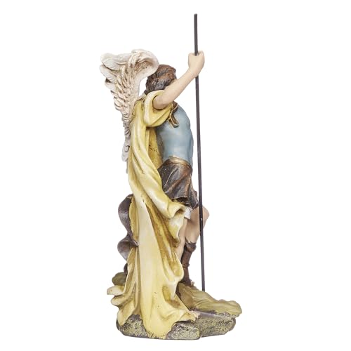 Figura de San Miguel Arcángel de 4 pulgadas para mesa religiosa miniatura 2