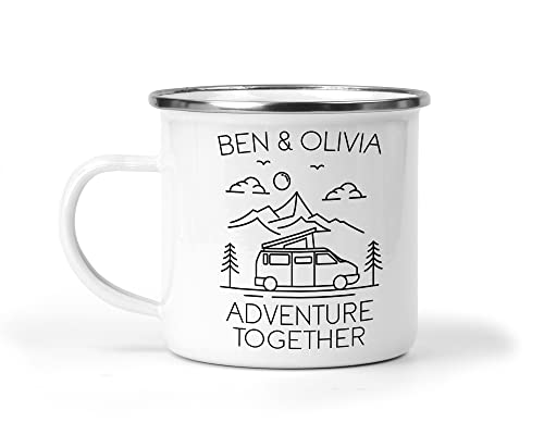 Daytripper Personalised Adventure Together Mug Enamel Mugs Indoor...