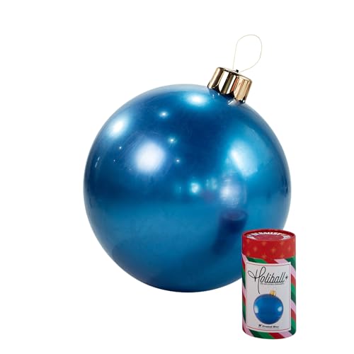Holiball Inflatable Holiday Ornament Ultimate Indoor/Outdoor Decoration Reusable and Storage Friendly for Weddings Parties Events Team Colors 30 Frosted Blue