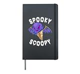 Spooky Scoopy Melting Jack o Lantern Ice Cream Halloween Hardcover Journal, Black